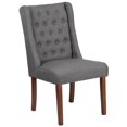 thumbnail image 2 of 2 Pk. HERCULES Preston Series Gray Fabric Tufted Parsons Chair, 2 of 7