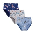 thumbnail image 1 of Boys Briefs Cartoon Dinosaur Briefs Kids 3Pc Clothes, 1 of 6