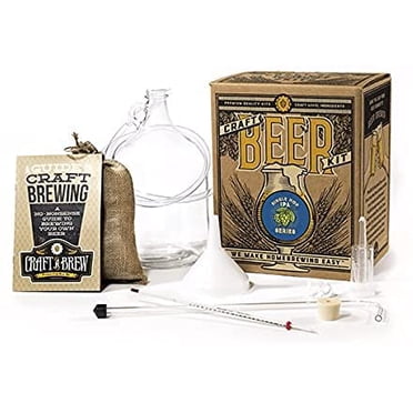 Craft A Brew - Single Hop IPA (Cascade) - Beer Making Kit - Make Your Own Craft Beer - Complete Equipment and Supplies - Starter Home Brewing Kit - 1 Gallon