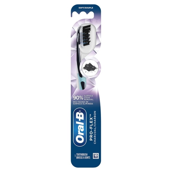 Oral-B Pro-Flex Brosse à Dents Manuelle au Charbon, Souple
