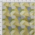 thumbnail image 3 of oneOone Cotton Cambric Medium Yellow Fabric Triangle Geometric Sewing Craft Projects Fabric Prints By Yard 42 Inch Wide, 3 of 4