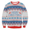 thumbnail image 1 of Pull de Noël en Tricot à Manches Longues Pull Imprimé Noël Sweat Couple, 1 of 2