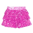thumbnail image 3 of XUNZOO Jupe-Culotte à Sequins et Volants pour Filles, Mini Rose Vif 4, 3 of 8