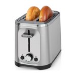 BLACK+DECKER™ 2-Slice Grille-pain pour les fentes extra-côtières, SS