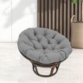 thumbnail image 4 of DOLITY Coussin de Siège Extérieur de Remplacement 2x Coussins de Chaise Ronds 24po X 24po Siège de Patio Gris Rouge, 4 of 9