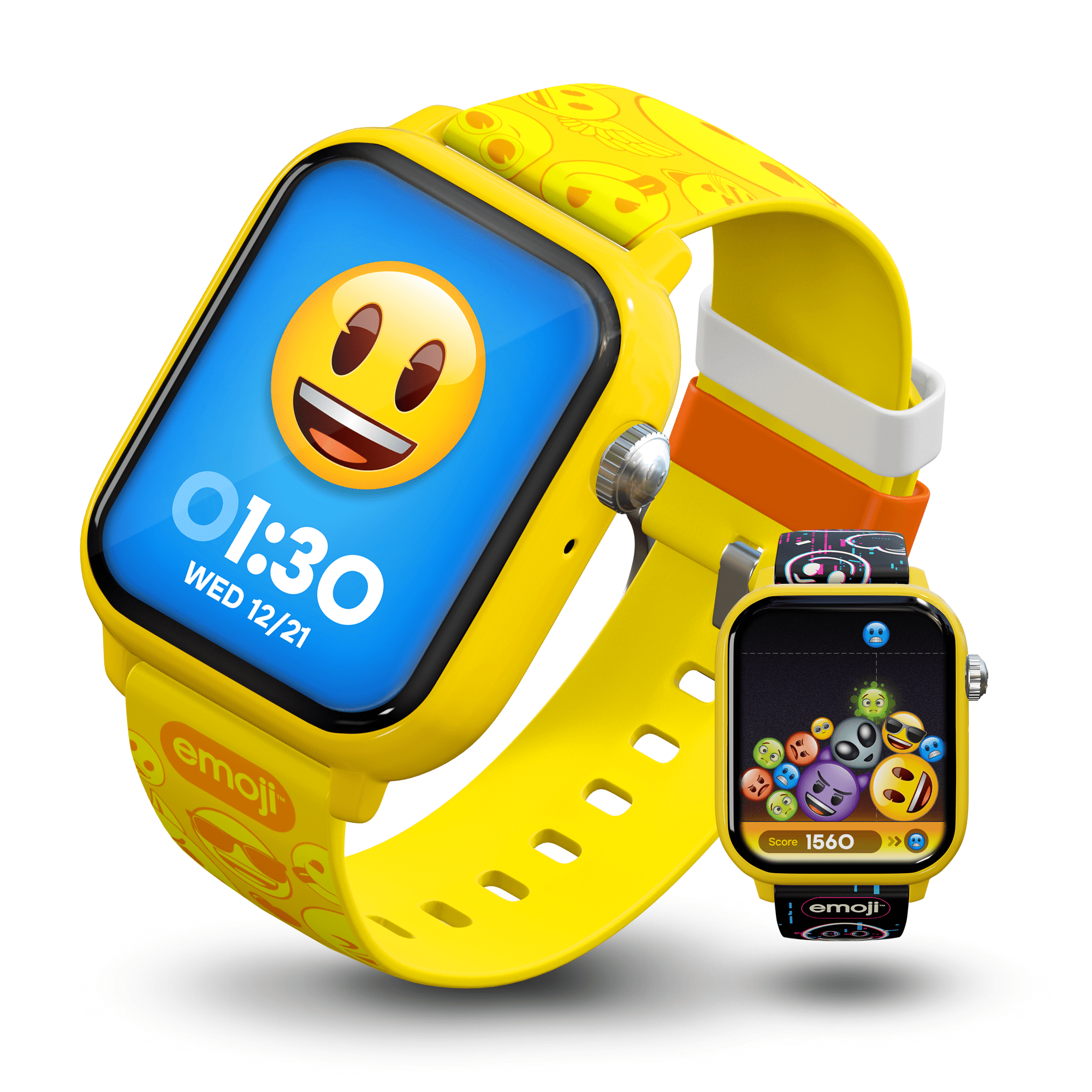 emoji™: My Play Watch – All-Ages Gaming Smartwatch with Selective Tech, Non-Connected, Built-in emoji™ MERGE! & ASK emoji™, Fitness Tracker, 100+ Customizable Watch Face Combinations, Water Resistant