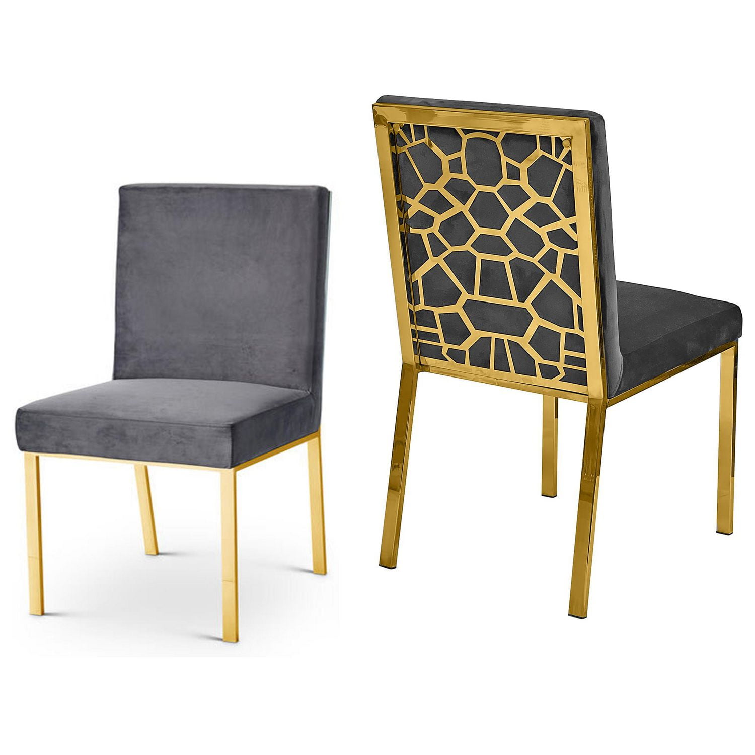 Canadian Chicago Gold Dining Chair (Set of 2)