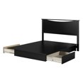 thumbnail image 2 of South Shore Step One Full/Queen Platform Bed and Headboard Set, in Pure Black, 2 of 13