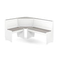 thumbnail image 4 of Linon Ardmore Pine Wood Corner Nook Dining Set with Storage in White and Gray, 4 of 18