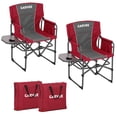 thumbnail image 1 of GloryStar Folding Camping Chair for Adults, Heavy Duty and Portable Director Chair for RV, Beach, Garden, Deck, or Yard, Features a Sturdy Side Table, Accessible Side Pocket, and Beverage Holder, 1 of 8