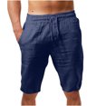 thumbnail image 1 of LSLJS Mens Athletic Shorts with Pockets and Elastic Waistband Quick Dry Cotton Linen Shorts, 1 of 5