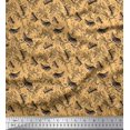 thumbnail image 1 of Soimoi Rayon Fabric Leaves & Leopard Animal Printed Craft Fabric by The Yard 56 Inch Wide, 1 of 1