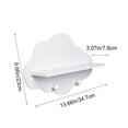 thumbnail image 3 of Wooden Storage Rack Wooden Cloud Wall Shelf with Hooks Multifunctional Storage Rack for Kids Room Toy Display and Coat Hanging(White,1Pcs) JASKFLY, 3 of 6