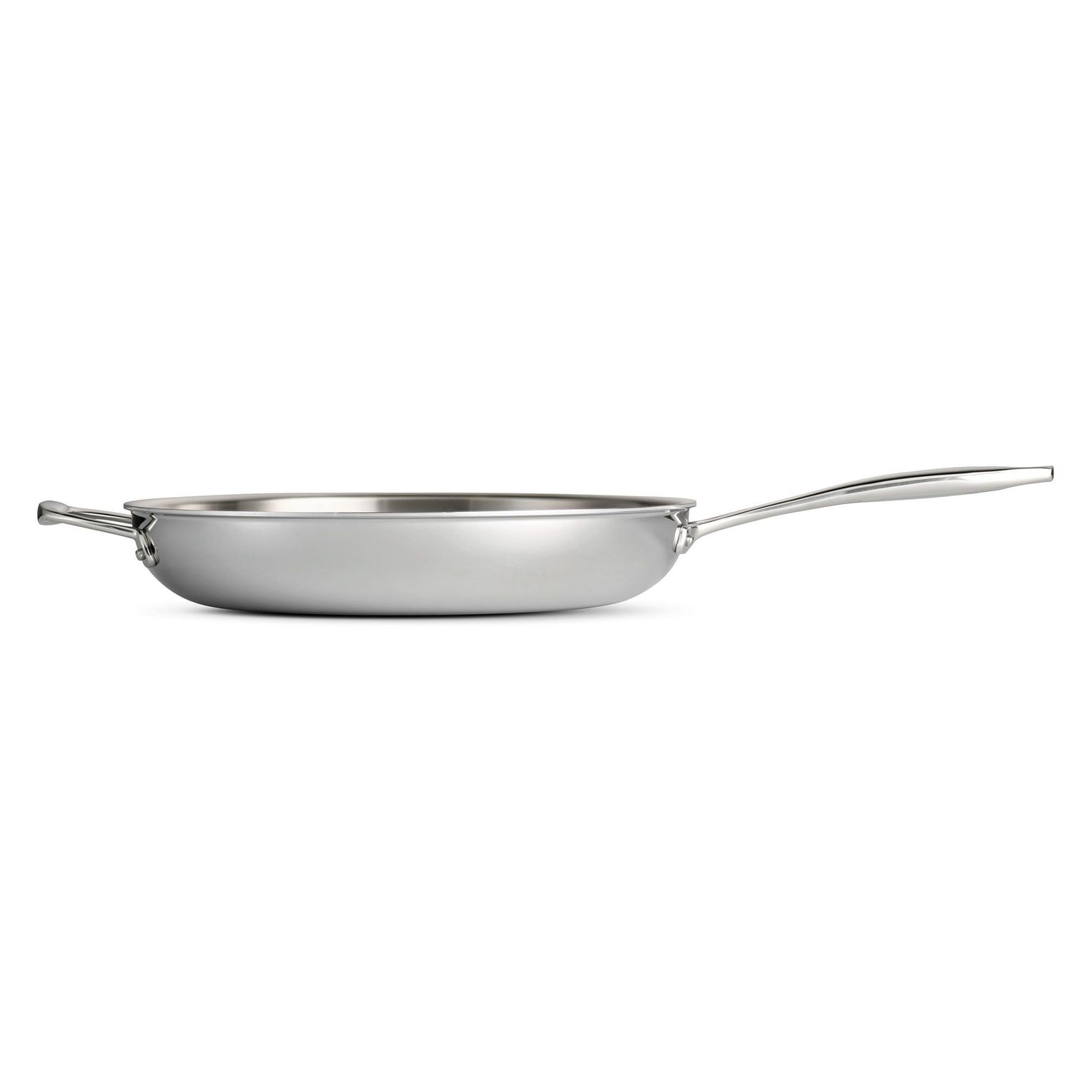 Poêle à frire Tramontina de 30,5 cm (12 po) en acier inoxydable triple couche, à poignée auxiliaire - Gourmet 80116/057DS, à certification NSF