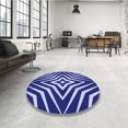 thumbnail image 4 of Ahgly Company Tapis d'Intérieur Lavable en Machine Carré Bleu Cobalt Transitionnel, 5 Pieds Carré, 4 of 7