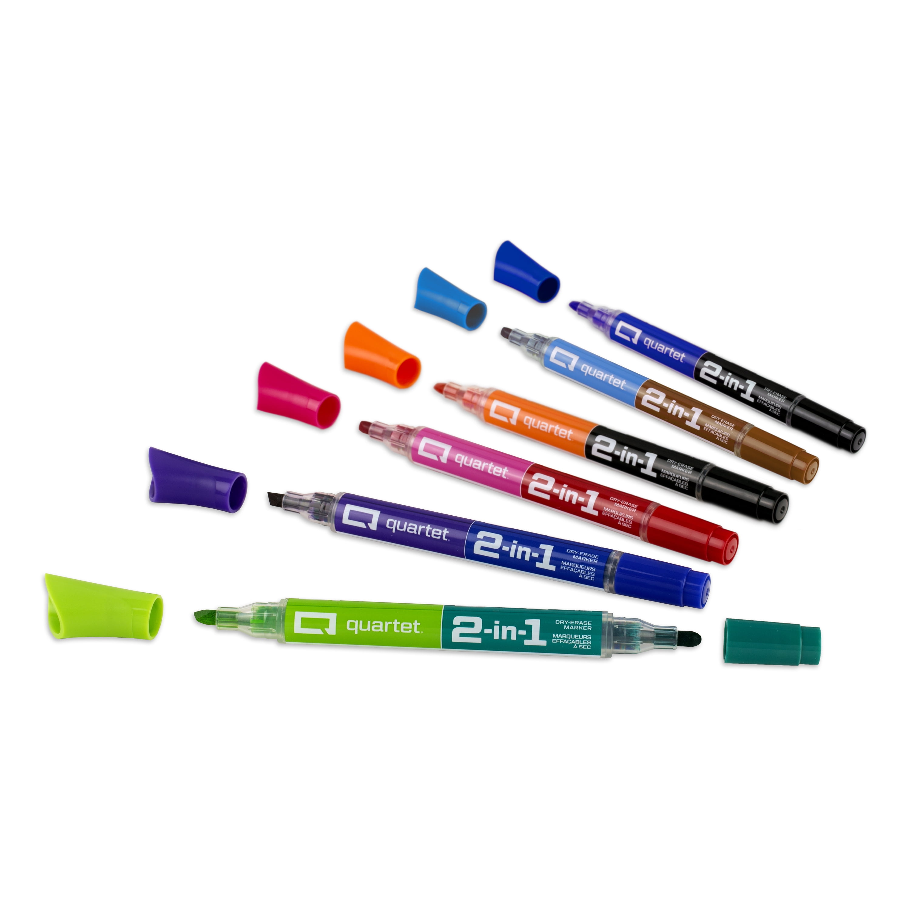 Quartet Neon Magnetic Chisel Dual End Markers 6 pack