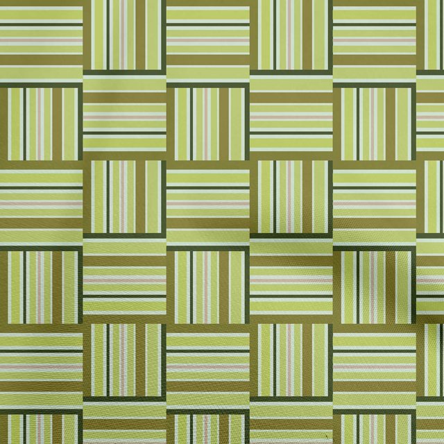 oneOone Cotton Cambric Light Green Fabric Geometric Craft Projects Decor Fabric Printed By The Yard 56 Inch Wide