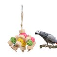 thumbnail image 4 of Bird Bite Toy Colorful  Toy  Chewing Toy Colorful Safe Relieve Anxiety Hanging  Sepak Takraw Toy For Birds Parrots, 4 of 8