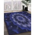 thumbnail image 3 of Ahgly Company Machine Washable Indoor Rectangle Transitional Night Blue Area Rugs, 8' x 12', 3 of 7