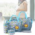 thumbnail image 2 of Diaper Bag Set with Bottle Bag Large Capacity Holdall Tote Bag Shoulder Backpack Gray, 2 of 7