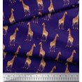 thumbnail image 3 of Soimoi Blue polyester Crepe Fabric Dot & Giraffe Animal Print Fabric by Yard 42 Inch Wide, 3 of 3