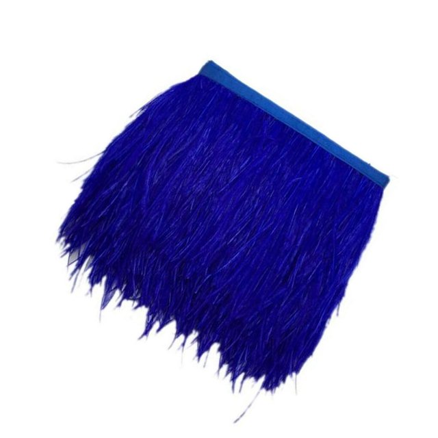 CHUANK Ostrich Feather Fringe Trim Costume Sewing Crafts Decor 9-15cm Green