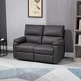 thumbnail image 2 of HOMCOM Causeuse Inclinable Canapé 2 Places Fauteuil Inclinable avec Repose-Pieds, 2 of 10