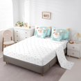 thumbnail image 3 of YST Modern Blue Bed in a Bag 7pcs Bedding Set, Full Size, Abstract Artwork, 7-Piece, Mid Century Style, 3 of 4