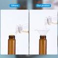 thumbnail image 3 of Unique Bargains 50mL Reagent Media Bottle, 10 Pack Round Glass Storage Bottles with 5 Funnel Plastic Screw Cap, Amber Black, 3 of 5