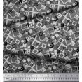 thumbnail image 2 of Soimoi Tissu en Rayonne Carré Imprimé Géométrique 1 Yard 56 Pouces de Large, 2 of 3