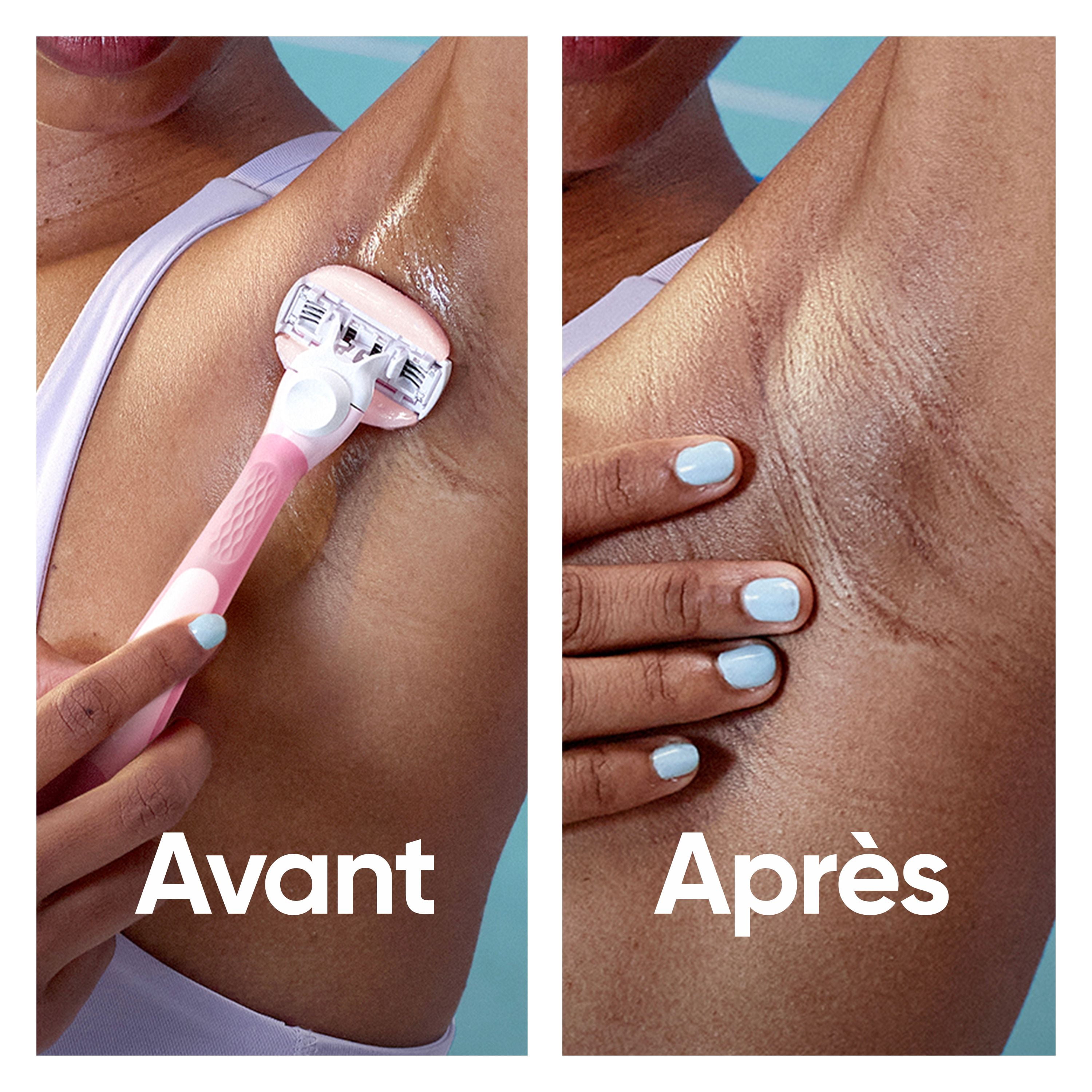 Venus GlisseConfort au Thé Blanc Lames de Rasoir pour Femmes, avec Barres de Gel à Raser Intégrées, 8 Recharges de Lames