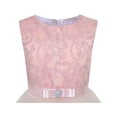 thumbnail image 4 of Flower Girls Dress Blush Belted Wedding Party Bridesmaid 6 Years, 4 of 7