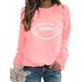 thumbnail image 1 of EQWLJWE T-Shirts de Jour de Match pour Femmes Manches Longues Raglan Chandail Tops Saison de Football T-Shirt Graphique Décontracté Col Rond Blouse T-Shirts de Jour de Match Femmes Grande Taille Tops d'Halloween, 1 of 5