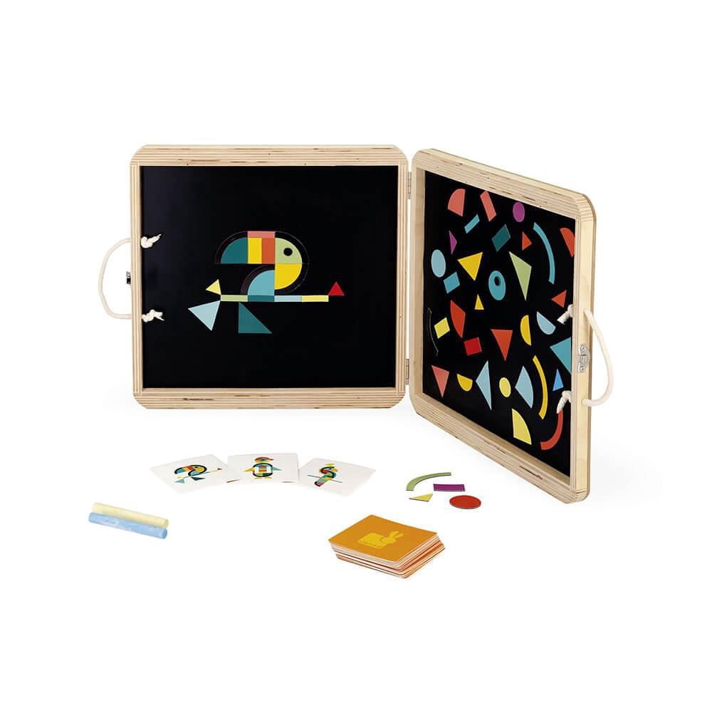 Janod - Puzzle Animal Magnétique - Jouet Tangram Éducatif Portable - Tout-Petits Enfants - Âge 3-6 Ans - J02585