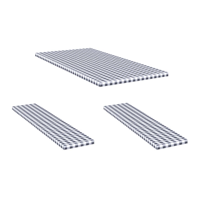 Picnic Tables for Outdoors Outdoor Courtyard Waterproof Table Cover Three Piece Picnic Table Cloth Back Flannel Elastic Table Cover Picnic Table Cover