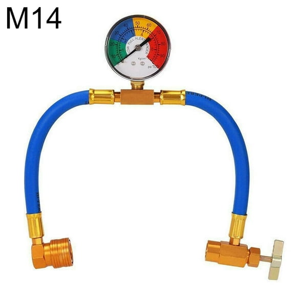 OUSITAID M14 R134A Tuyau de Recharge de Réfrigérant pour Climatiseur de Voiture avec Jauge