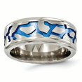 thumbnail image 1 of Edward Mirell Titanium Blue Anodized Brushed & Polished 9mm Band Size 13, 1 of 4