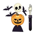 thumbnail image 1 of Lksixu Halloween Decorations Window Decal Halloween Wiper Decal Removable Car Style Rear Windshield Wiper Decal Decoration Holiday Funny for Party Indoor Outdoor, 1 of 1