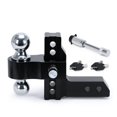 thumbnail image 4 of Adjustable Trailer Hitch 2" Receiver 6" Drop/Rise Drop Hitch 12500 LBS GTW Ball Mount 2" 2-5/16" Dual Towing Ball Double Locks ,Weatherproof Double Locking Hitch Pin, 4 of 6