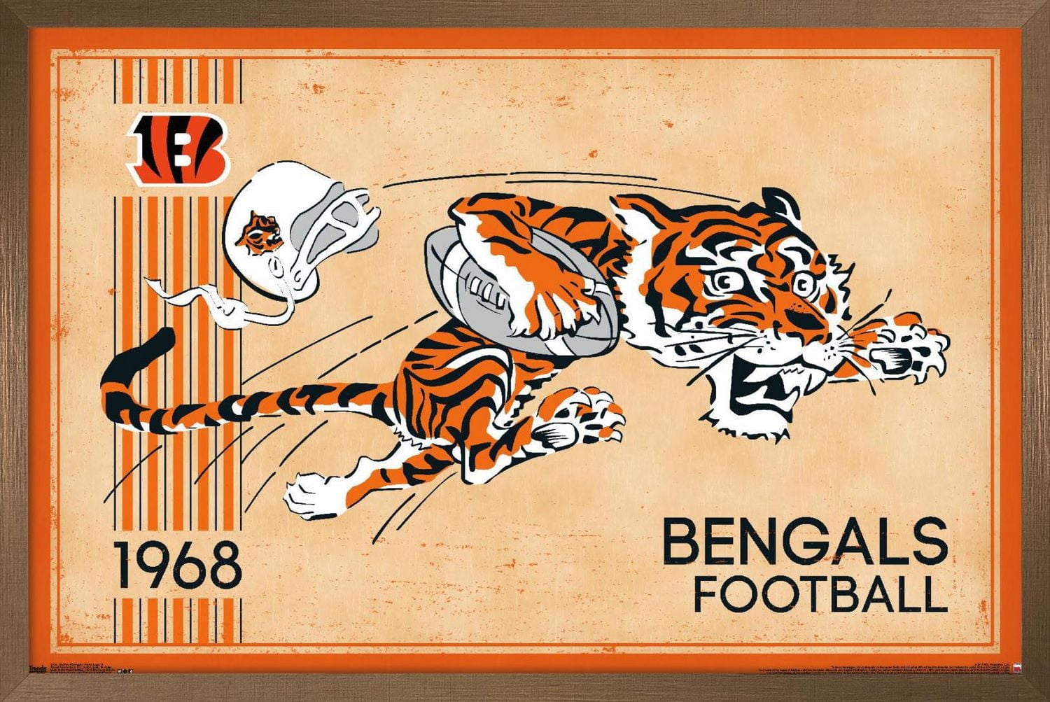 NFL Cincinnati Bengals - Retro Logo 14 Wall Poster, 22.375" x 34"