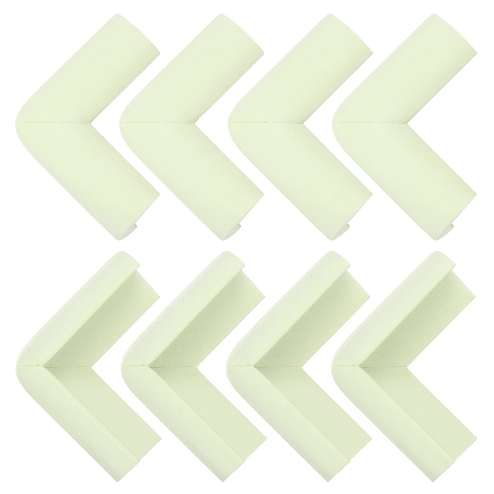 Protecteurs d'Angle de Table, Lot de 8 55x24x8 mm - Coussinets de Protection en Mousse de Caoutchouc pour Rebords de Meubles, Table et Bureau (Blanc)