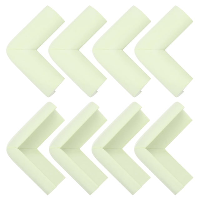 Protecteurs d'Angle de Table, Lot de 8 55x24x8 mm - Coussinets de Protection en Mousse de Caoutchouc pour Rebords de Meubles, Table et Bureau (Blanc)