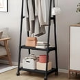 thumbnail image 4 of QTOCIO Coat Rack Freestanding Closet Organizer Hall Tree With 2 Storage Shelves Corner Storage Organizer For Entryway Bedroom, 4 of 4