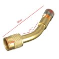 thumbnail image 3 of TopOne Tire Inflator Valve Extension 45/90/135 Degree Brass Adapter Car Tire Stem Extender Gold, 3 of 8