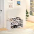 thumbnail image 4 of C Shoe Rack Multi Layer Dust Proof Shoe Cabinet Under Table Saving Space At The Door Plastic Storage Organizer 22.24X14.96X11.81 Inches 1.32 Lb, 4 of 7