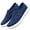 Blue, variant on Woobling Men Loafers Slip On Casual Shoes Classic Flats Lightweight Boat Mens Non-Slip Comfort Black 8.5