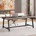 thumbnail image 2 of 70.86 Inch Computer Table, Large Executive Office Desk, Modern Study Desk with Metal Frame, 2 of 5