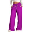 thumbnail image 1 of Pants for Women, Womens Fashionable Striped Printed Drawstring Wide Leg Pants, 1 of 4