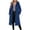 Blue, variant on Winter Coats for Women, Ladies' Casual Warm Winter Daily Solid Color Long-Sleeve Hooded Woolen-Like Trench Coat Top with Pockets & Buttons, Regular-Fit, Long Coats for Women