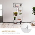 thumbnail image 2 of 5-Tier S-Shaped Bookshelf, Wooden Geometric Bookcase with Anti-collapse Device Design, Modern Decorative Storage Display Shelf for Home Office, White, 2 of 8